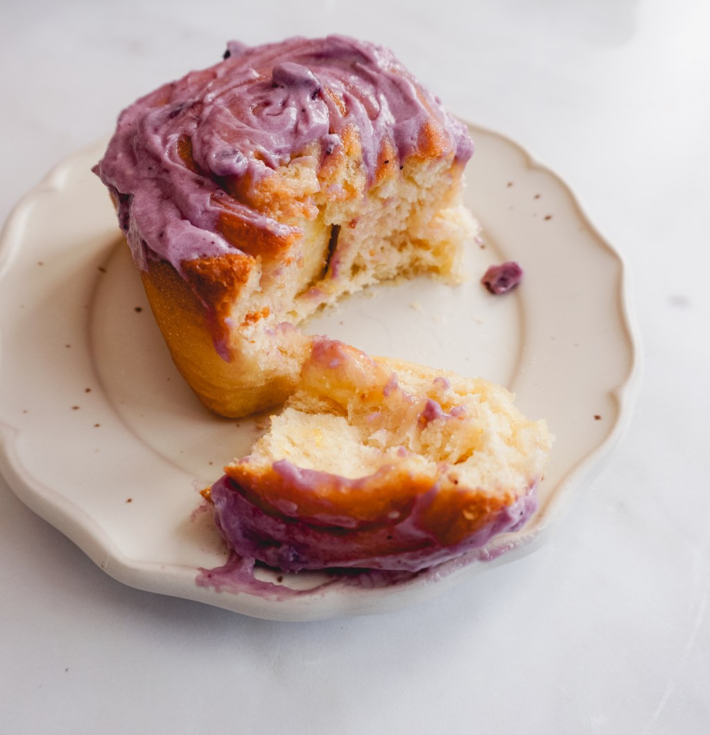 Lemon Rolls with Blueberry&nbsp;Icing
